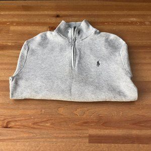 ** last week to donate** pique knit zip up sweater